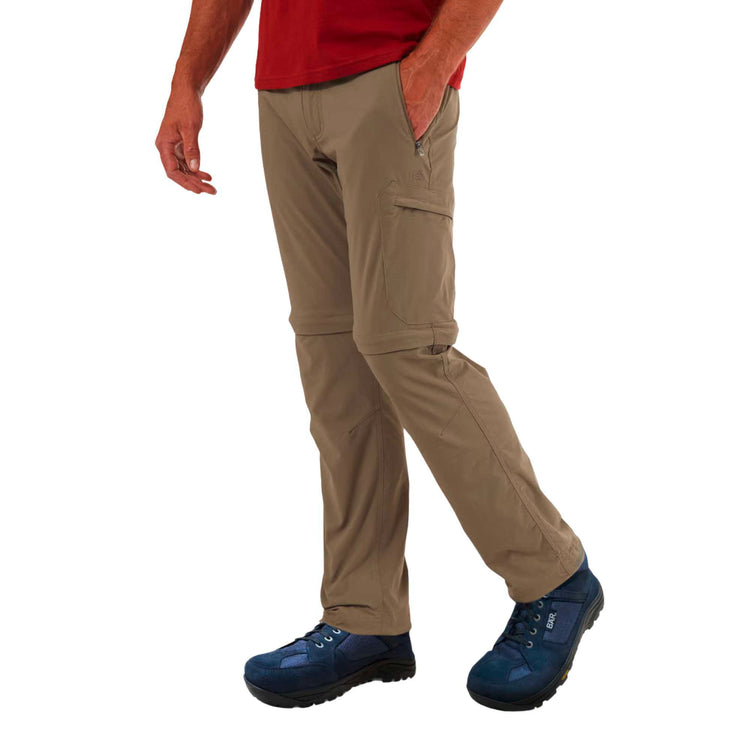 Zip trekking trousers for men