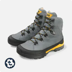 Bergkomfort Wanderstiefel 2.0 in Grau mit gelben Details, ideal für Wanderungen