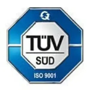 Abbildung der TÜV SÜD Zertifikate ISO 9001, ISO 14001 und ISO 45001 für Qualitäts-, Umwelt- und Gesundheitsmanagement